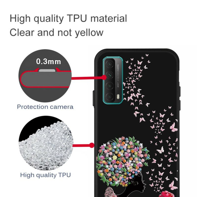 Kuori Huawei P Smart 2021 Nainen Kukkapäällä