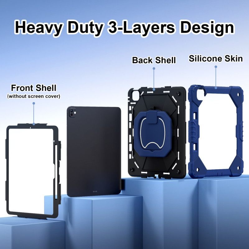 Case iPad Pro 13 (2025) Puhelinkuoret Kaksivärinen Jalusta Ja Olkahihna