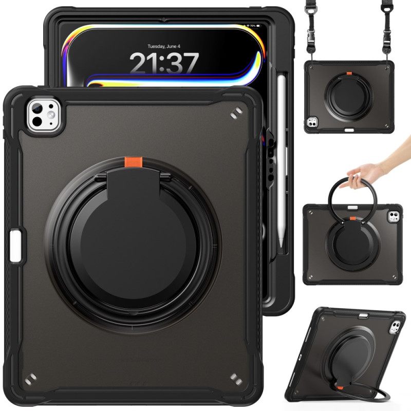 Case iPad Pro 13 (2025) Puhelinkuoret Pyörivä Jalusta Ja Olkahihna