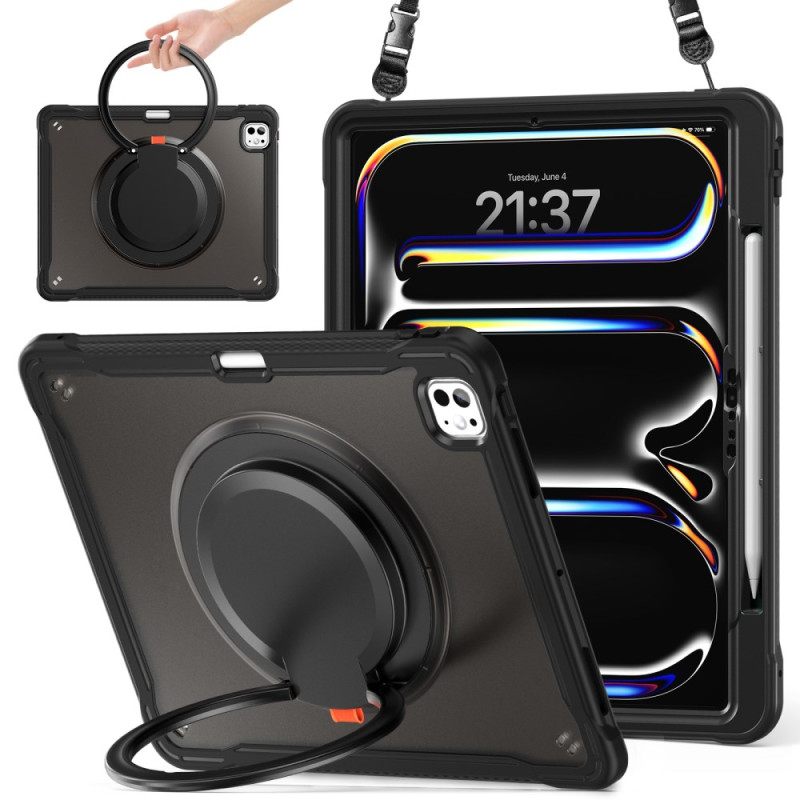Case iPad Pro 13 (2025) Puhelinkuoret Pyörivä Jalusta Ja Olkahihna