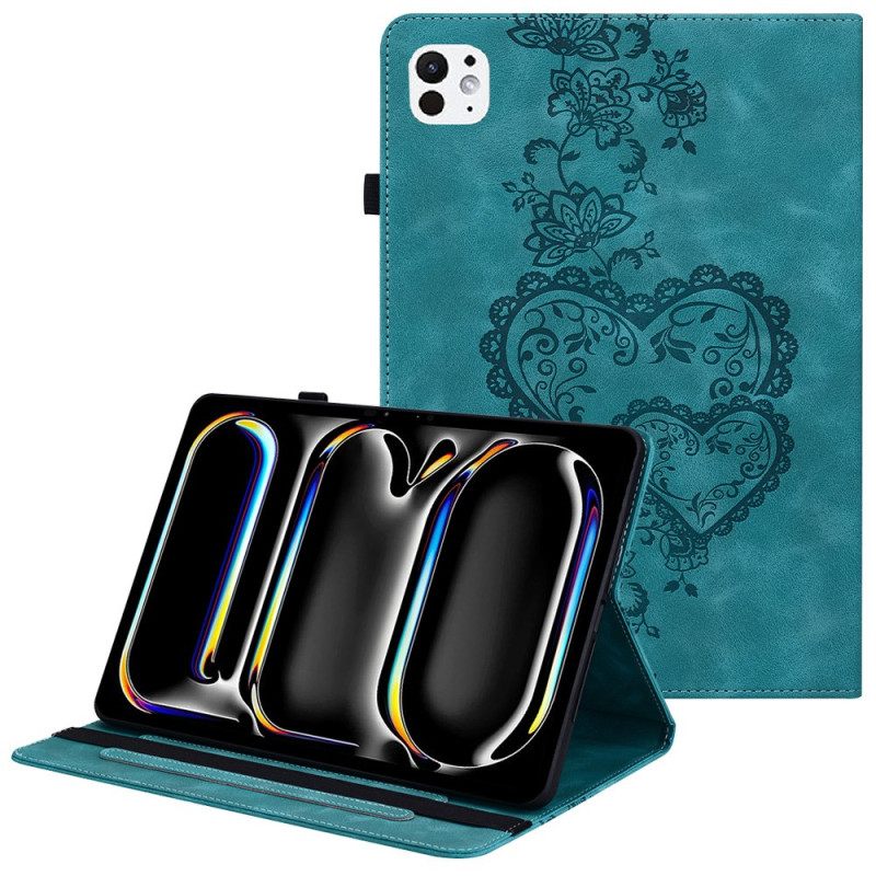 Kotelot iPad Pro 13 (2025) Sydänmokkanahkakuvio Suojakuori