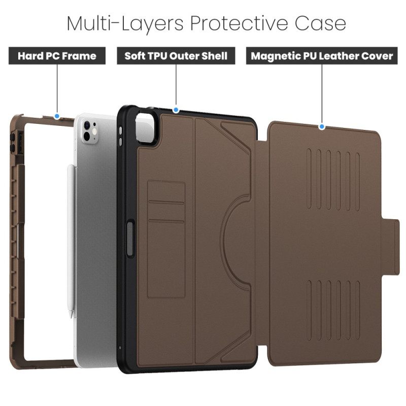 Kotelot iPad Pro 13 (2025) U-muotoinen Jalusta Ja Korttipidike