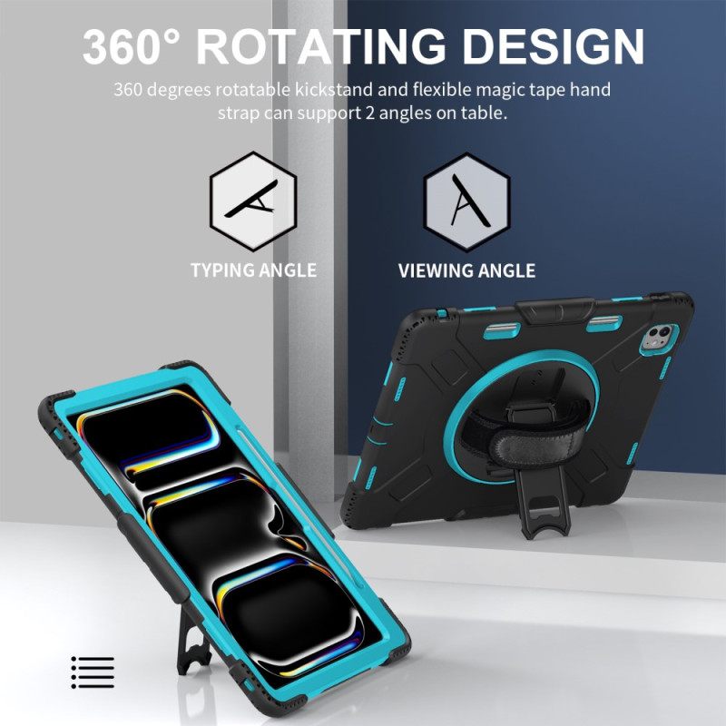 Kuori iPad Pro 13 (2025) Erittäin Kestävä Jalusta Ja Olkahihna