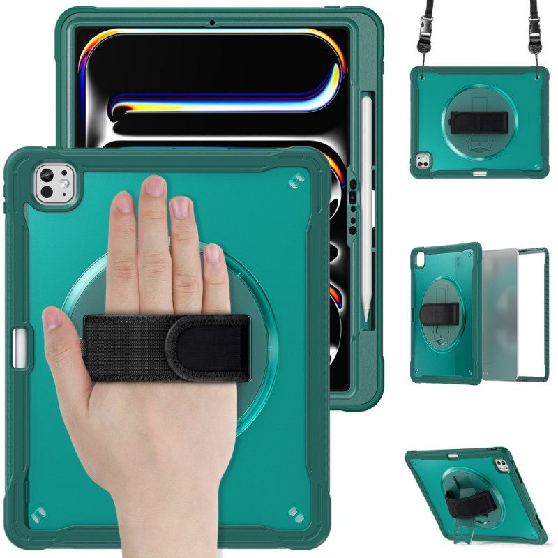 Kuori iPad Pro 13 (2025) Käsihihna Jalusta Ja Olkahihna