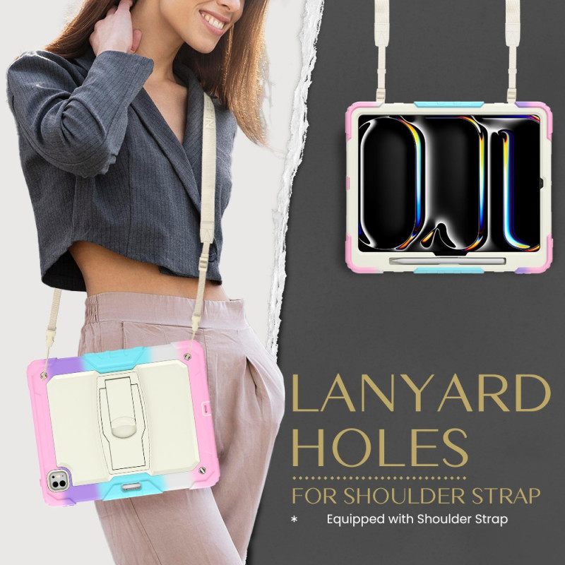 Kuori iPad Pro 13 (2025) Kestävä Kynänpidike Ja Olkahihna