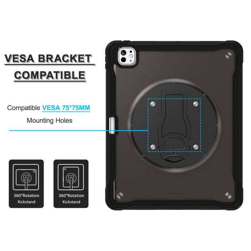 Kuori iPad Pro 13 (2025) Läpikuultava Jalustalla