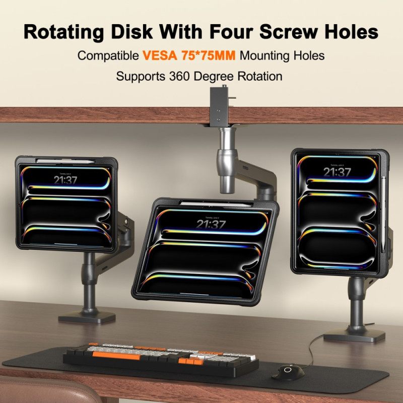 Kuori iPad Pro 13 (2025) Läpikuultava Jalustalla