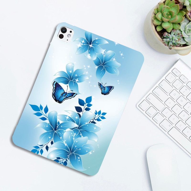 Kuori iPad Pro 13 (2025) Sininen Perhoset