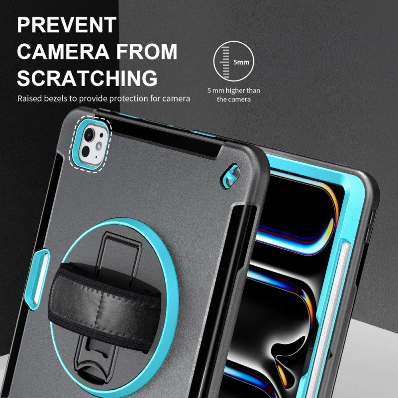 Puhelinkuoret iPad Pro 13 (2025) Tukeva Sormuksenpidike Ja Olkahihna