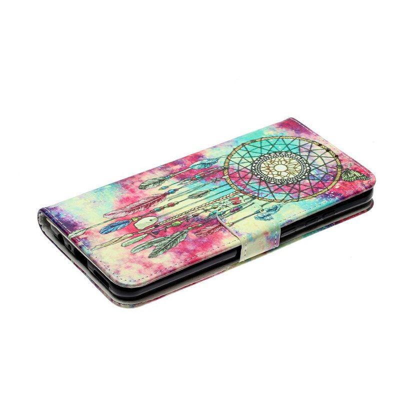 Puhelinkuoret Huawei Y6p Kotelot Flip Lumottu Mandala