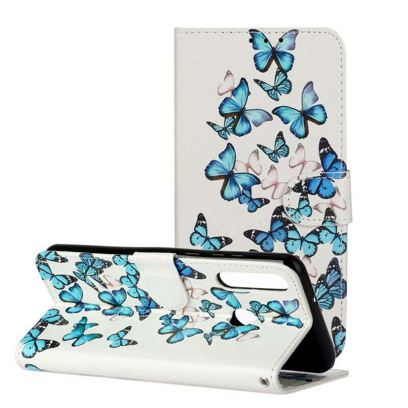 Puhelinkuoret Huawei Y6p Kotelot Flip Myriad Of Butterflies