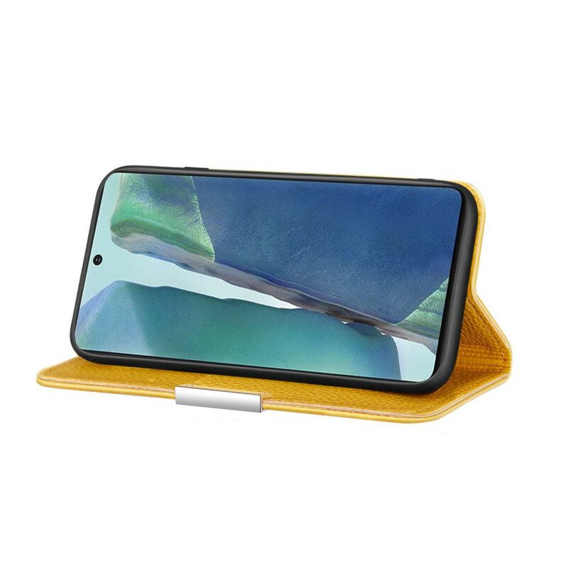 Puhelinkuoret Samsung Galaxy Note 20 Kotelot Flip Ultra Chic Litchi Faux Leather