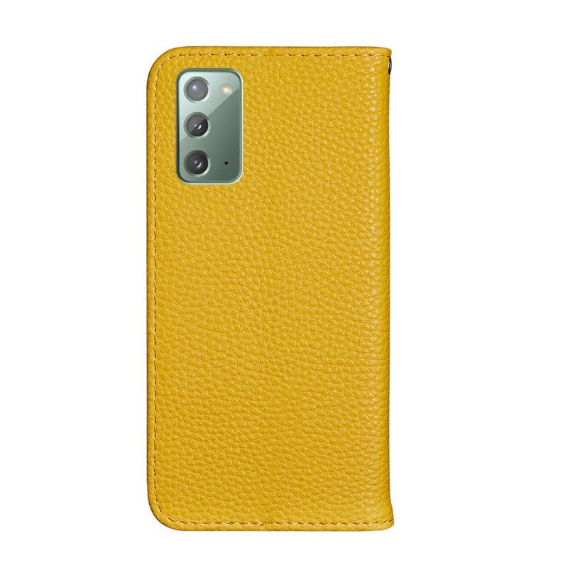 Puhelinkuoret Samsung Galaxy Note 20 Kotelot Flip Ultra Chic Litchi Faux Leather