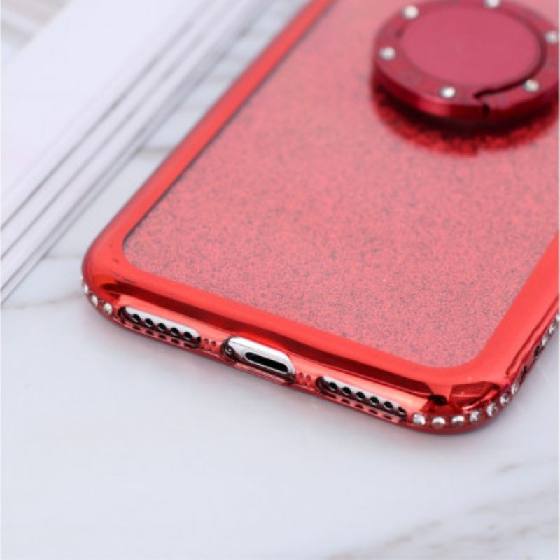 Kuori iPhone X / XS Glitter Ja Diamond Ring
