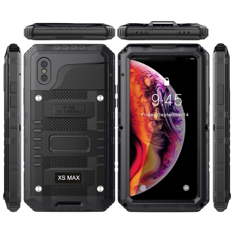 Kuori iPhone X / XS Vedenpitävä Super Resistant Metal
