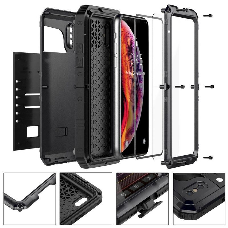 Kuori iPhone X / XS Vedenpitävä Super Resistant Metal