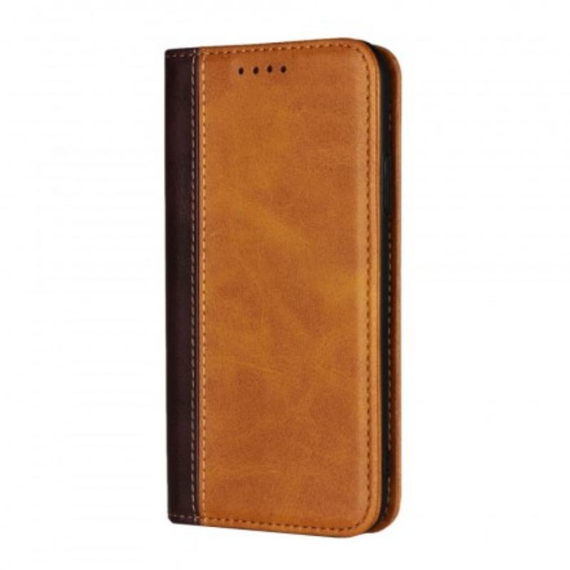 Puhelinkuoret iPhone X / XS Kotelot Flip Bicolor Leather Effect