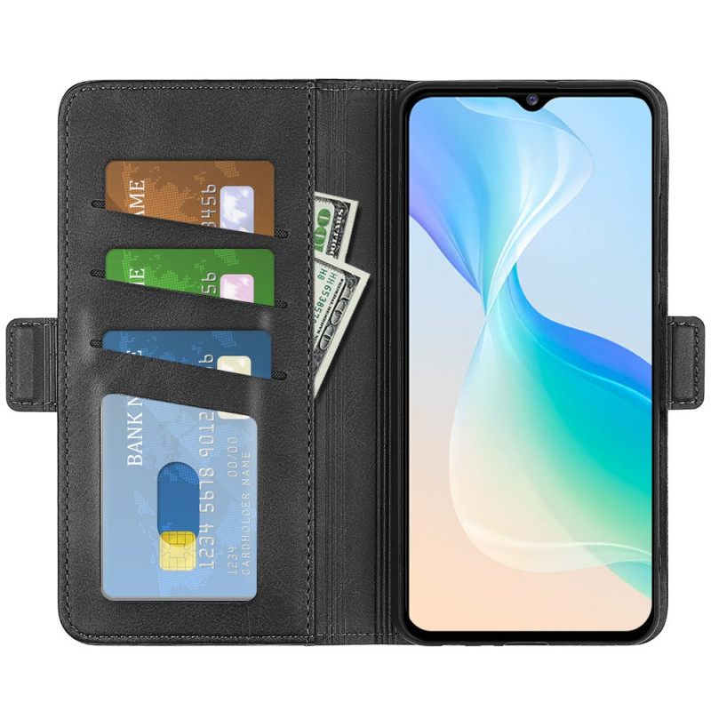 Nahkakotelo Vivo Y76 5G Kotelot Flip Plus Double Flap