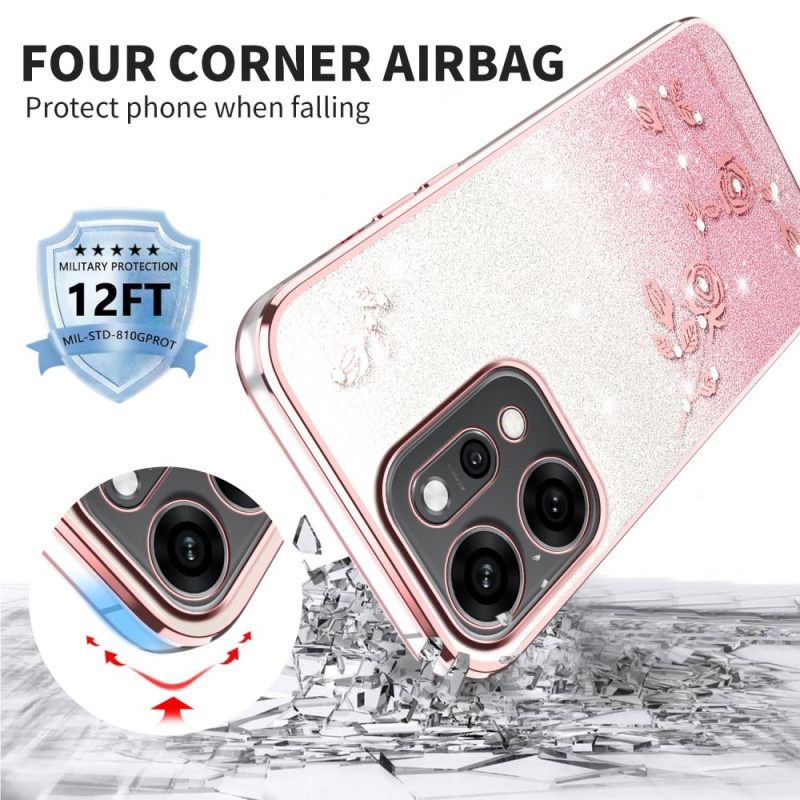 Kuori Oppo Reno 14 Pro 5g Kukat Ja Strassit