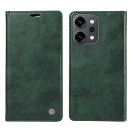 Nahkakotelo Oppo Reno 14 Pro 5g Yikatu Vahattu Tekonahka