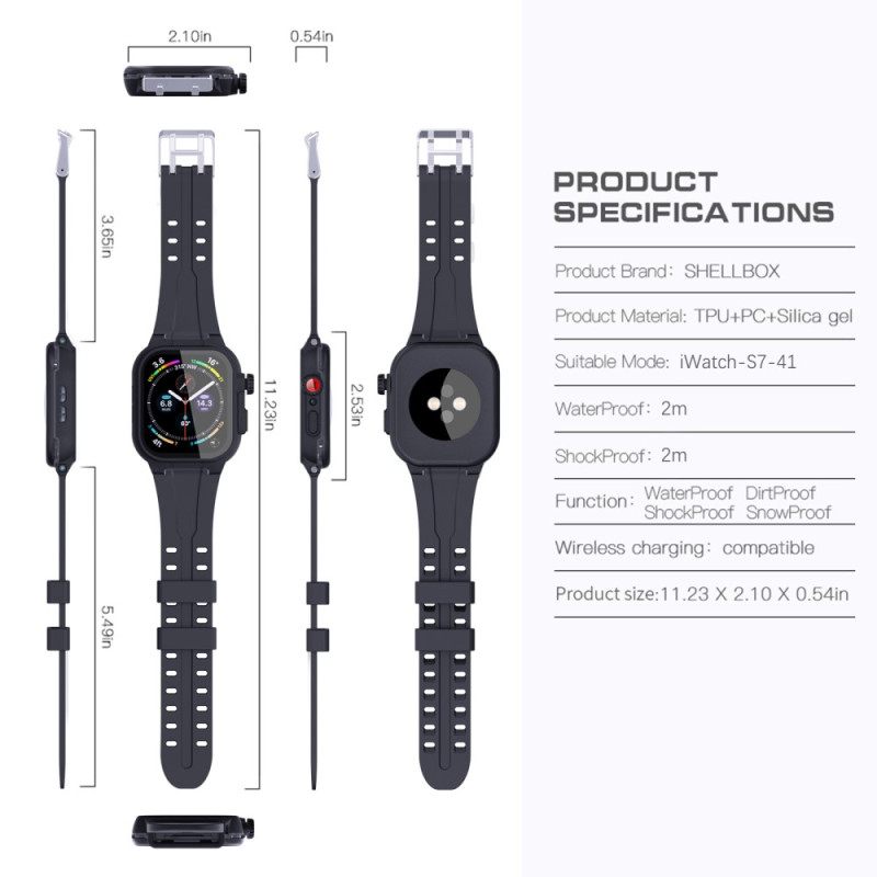 Nahkakuori Apple Watch Series 7 41mm Shellbox