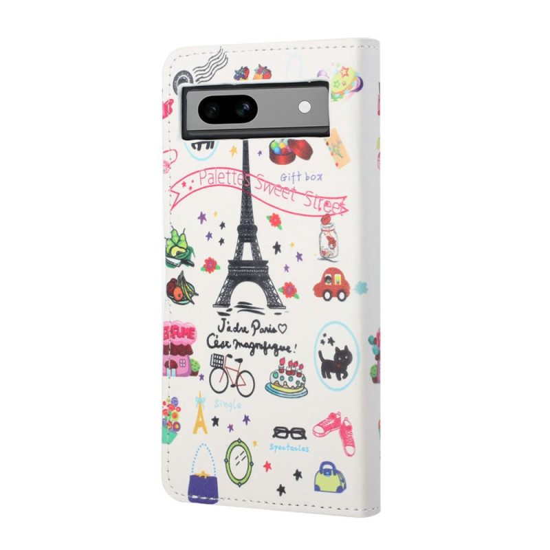 Kuoret Google Pixel 8a Rakastan Pariisia