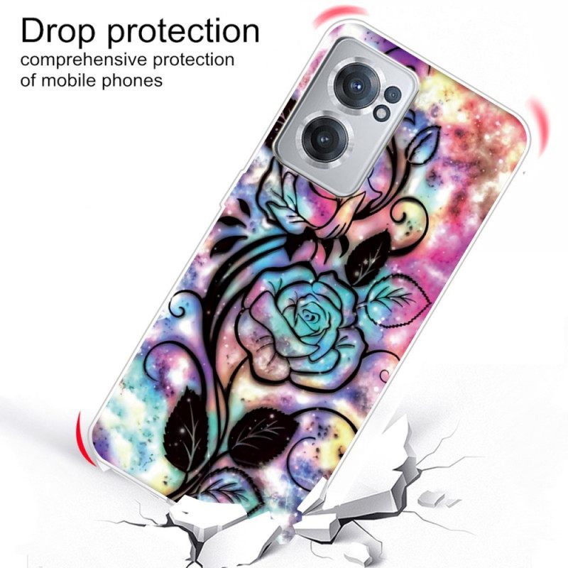 Case OnePlus Nord CE 2 5G Psychedelic Flowers
