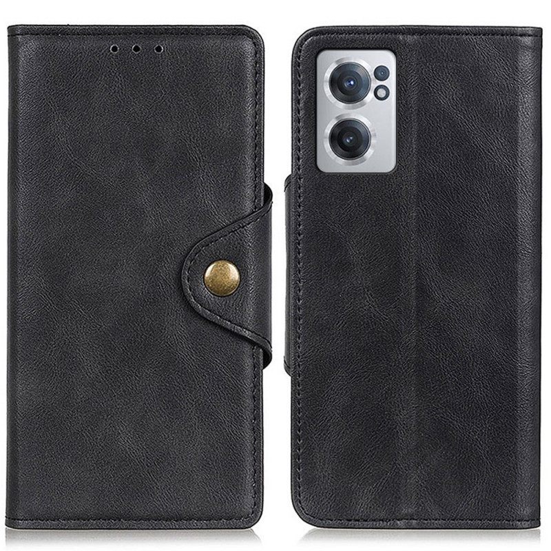 Kotelot OnePlus Nord CE 2 5G Keinonahkapainike