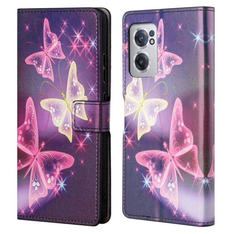 Kotelot OnePlus Nord CE 2 5G Neon Butterflies