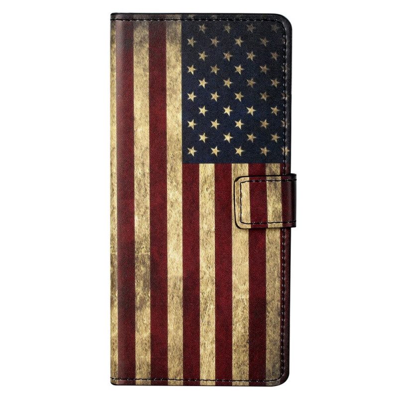 Nahkakotelo OnePlus Nord CE 2 5G Amerikan Lippu