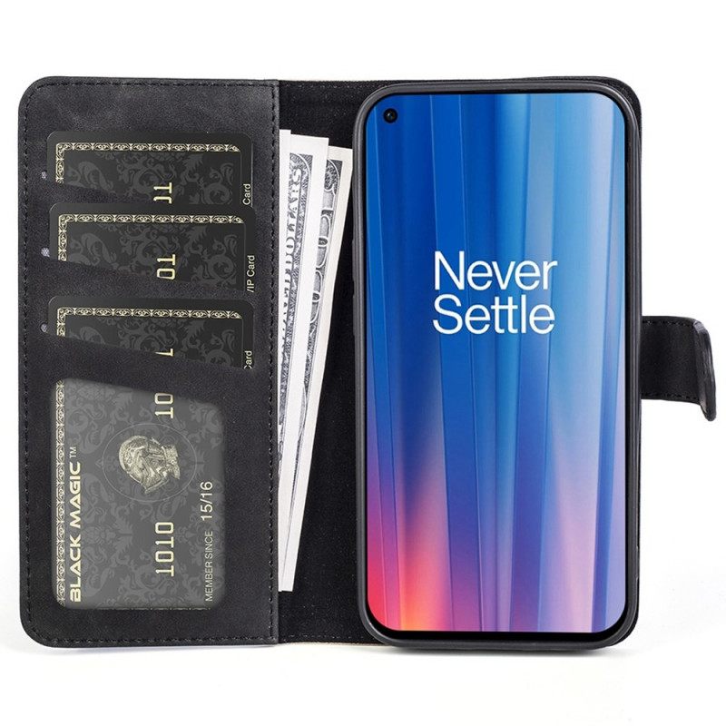 Nahkakotelo OnePlus Nord CE 2 5G Kaksisävyinen Keinonahka
