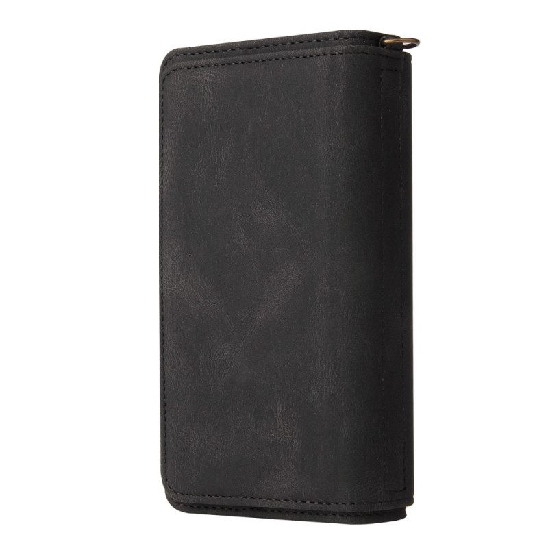 Nahkakotelo OnePlus Nord CE 2 5G Lompakkokuori Suojaketju Kuori Strap Lompakko