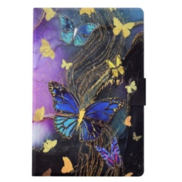 Kotelot Samsung Galaxy Tab S11 Kultaisia Ja Värikkäitä Perhosia