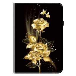 Kotelot Samsung Galaxy Tab S11 Perhosia Ja Kultaisia Ruusuja