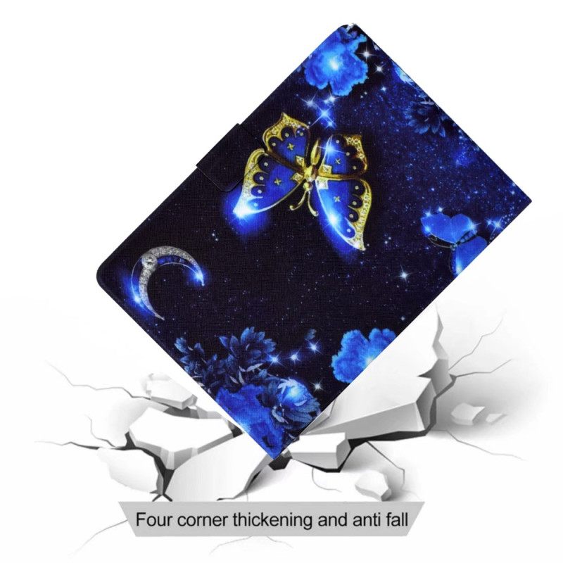 Kotelot Samsung Galaxy Tab S11 Sininen Ja Kultainen Perhonen