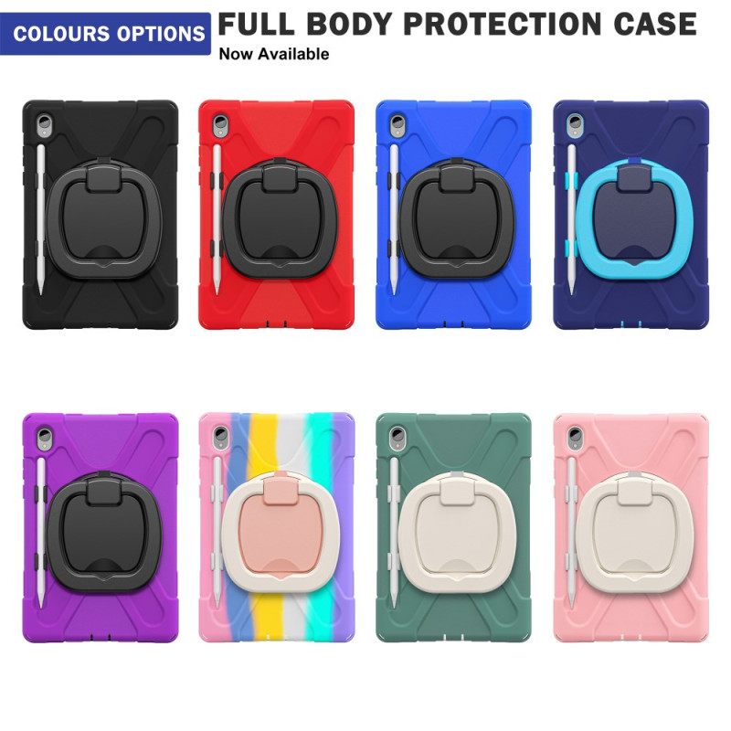 Kuori Samsung Galaxy Tab S11 Kolminkertainen Suojaus Sormuspidikkeellä