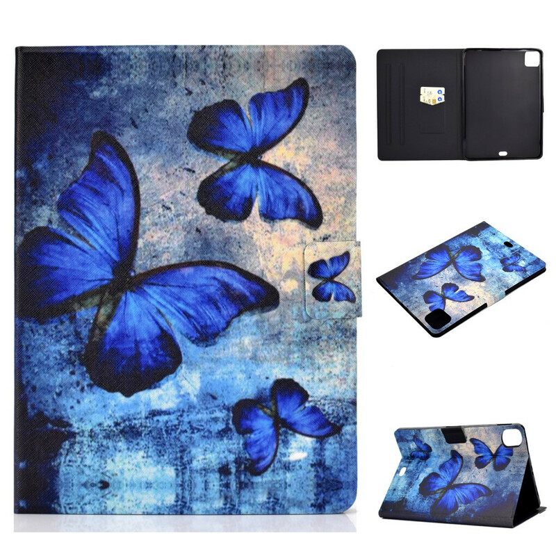 Flip Case iPad Air (2022) Blue Butterflies