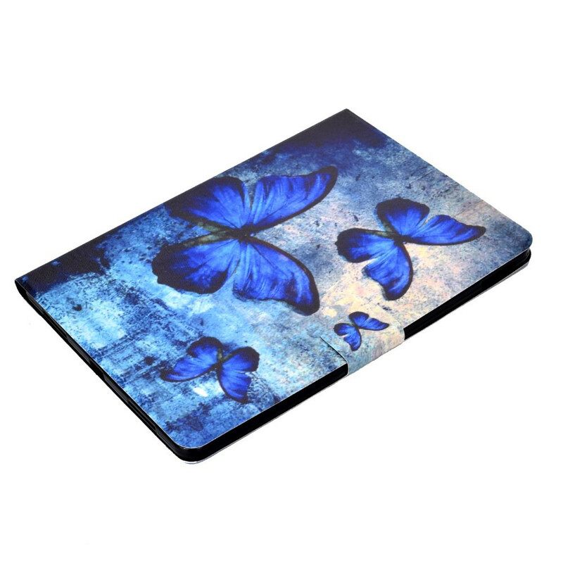 Flip Case iPad Air (2022) Blue Butterflies