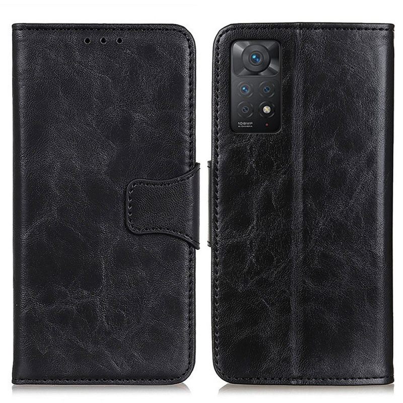 Kotelot Xiaomi Redmi Note 11 Pro 4G / 5G Haljasnahkainen Kääntyvä Lukko