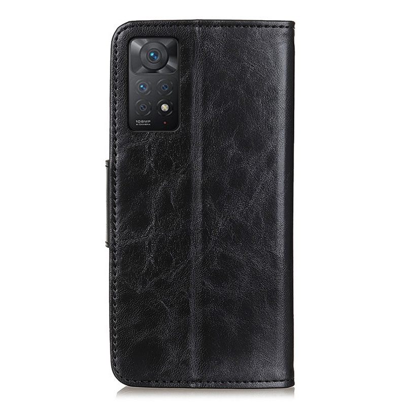 Kotelot Xiaomi Redmi Note 11 Pro 4G / 5G Haljasnahkainen Kääntyvä Lukko