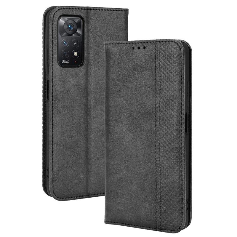 Puhelinkuoret Xiaomi Redmi Note 11 Pro 4G / 5G Kotelot Flip Tyylitelty Vintage-nahkaefekti