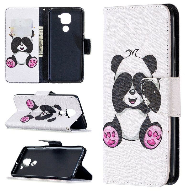 Nahkakotelo Xiaomi Redmi Note 9 Panda Hauskaa