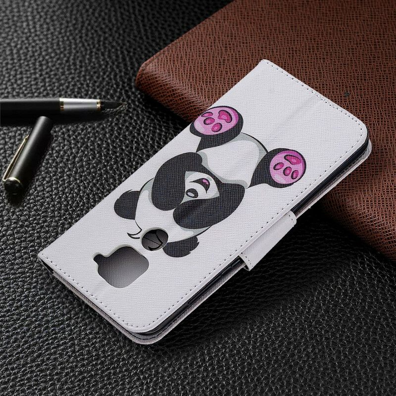 Nahkakotelo Xiaomi Redmi Note 9 Panda Hauskaa