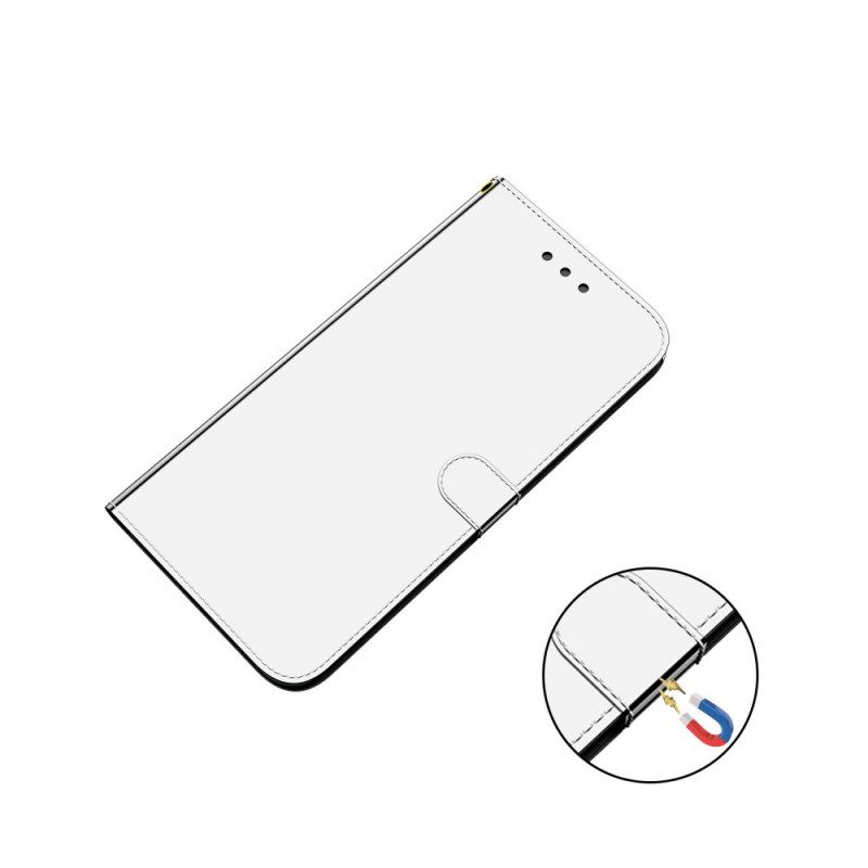 Nahkakotelo Google Pixel 6 Pro Keinonahkainen Peilin Kansi