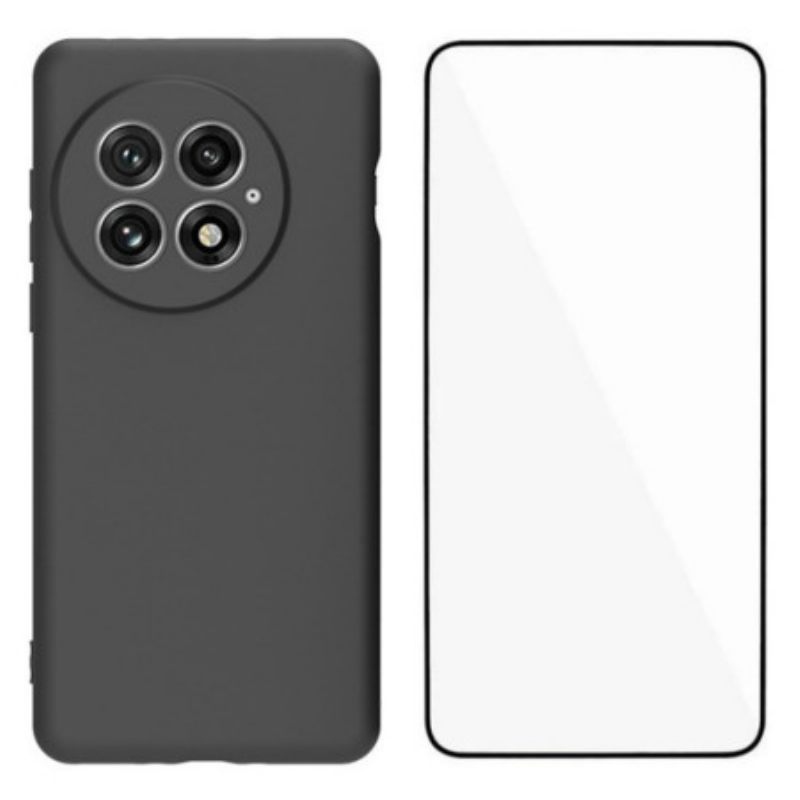Kuori Oneplus 13 2-in-1 Matta Silikoninäyttö Karkaistulla Lasilla Suojakuori