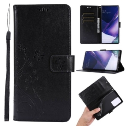 Nahkakotelo Samsung Galaxy Note 20 Ultra Perhosia Tuulessa
