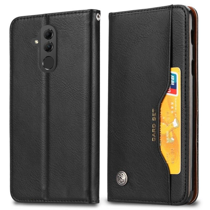 Puhelinkuoret Huawei Mate 20 Lite Kotelot Flip Keinonahkainen Korttikotelo