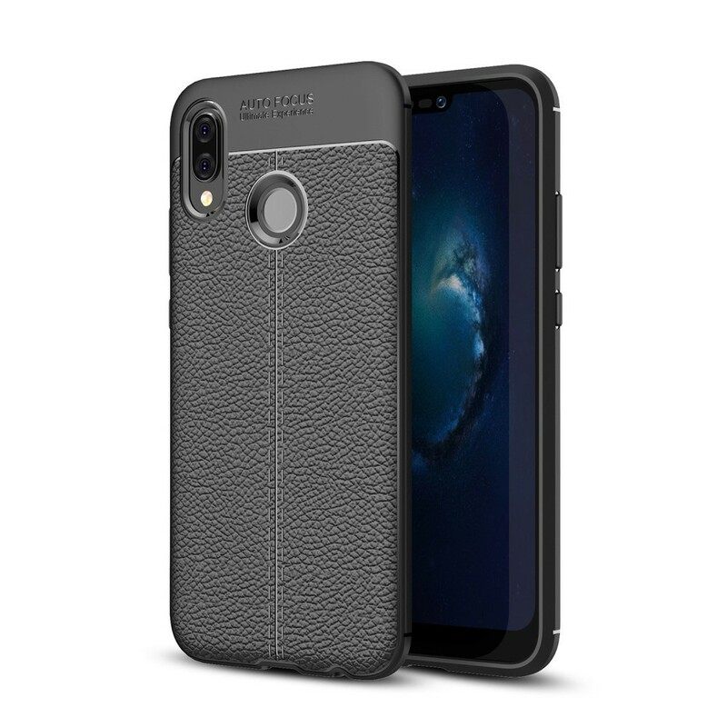 Kuori Huawei P20 Lite Nahkaefekti Litsi Kaksinkertainen Linja