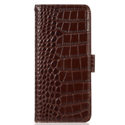 Kotelot Samsung Galaxy S24 Ultra 5g Puhelinkuoret Krokotiilityyli Rfid-estotekniikalla