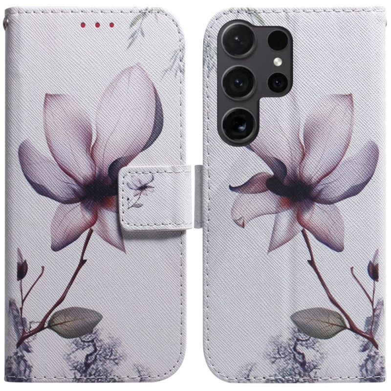 Kotelot Samsung Galaxy S24 Ultra 5g Puhelinkuoret Vaaleanpunainen Kukka